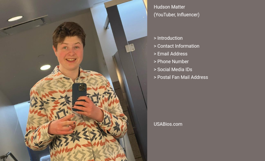 Hudson Matter Intro, and contact details